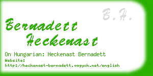 bernadett heckenast business card